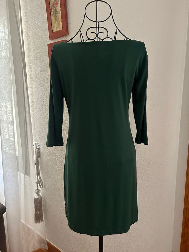 Vestido verde estampado T.M