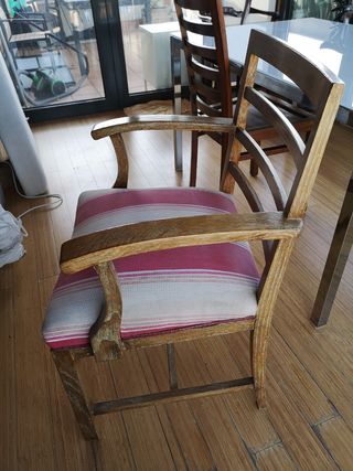 Silla madera estilo rústico