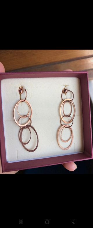 Orecchini cerchi oro rosa