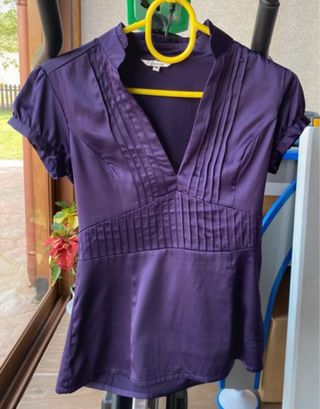 Blusa morada seda - Talla M