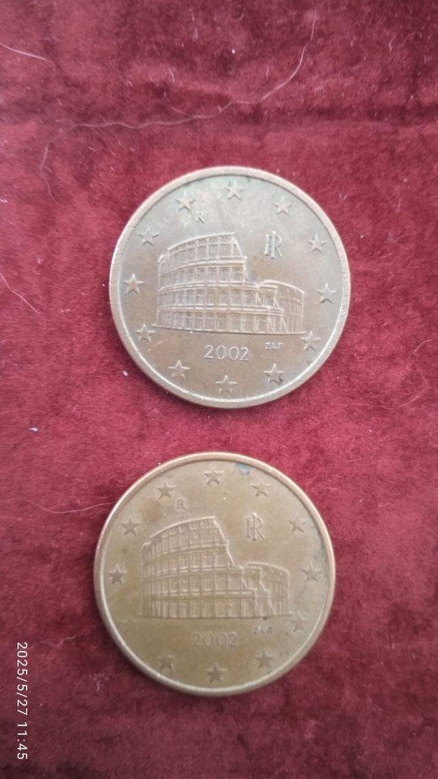 Monedas 5 céntimos euro: 6 piezas. Muy buscadas. 