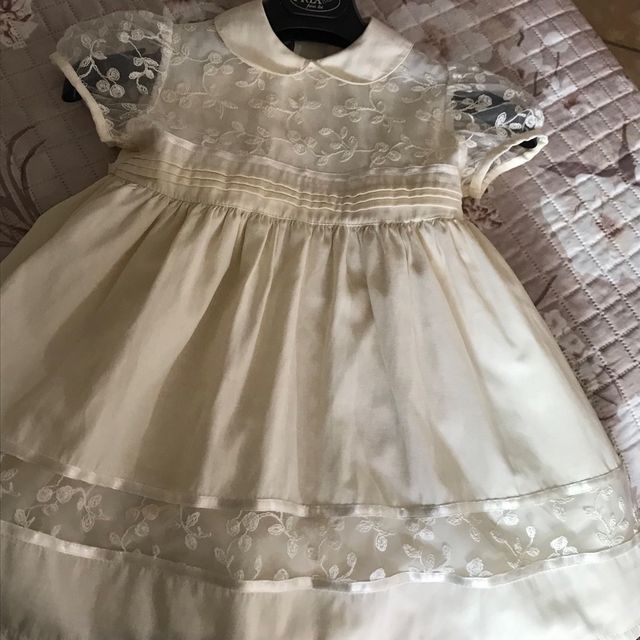 Vestito bimba 9-12 mesi panna