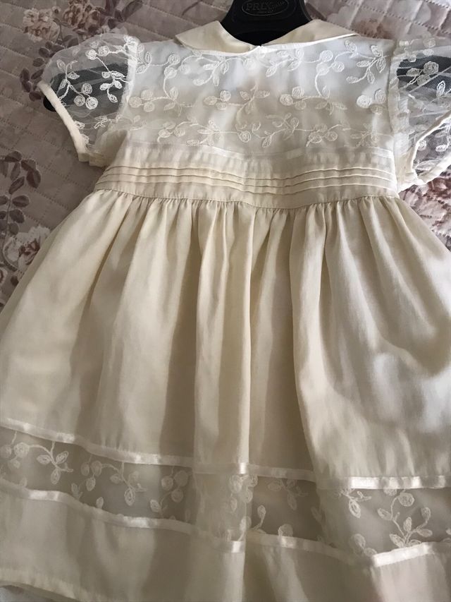 Vestito bimba 9-12 mesi panna