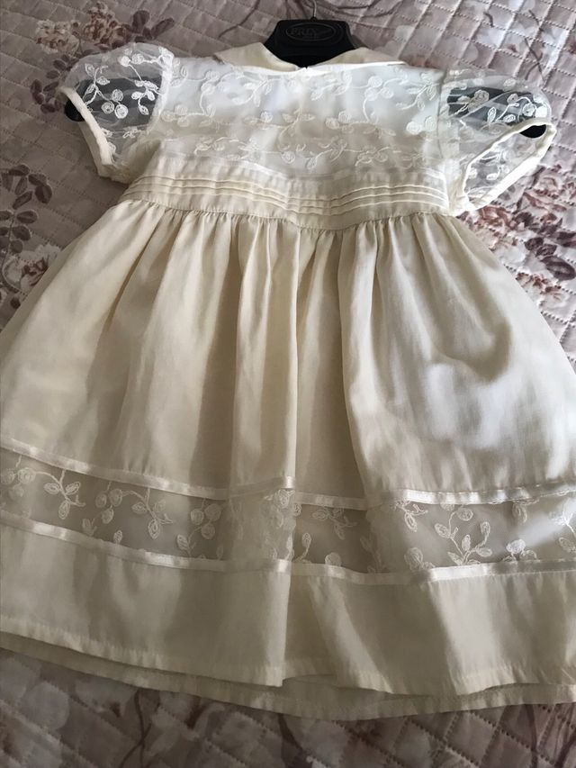 Vestito bimba 9-12 mesi panna