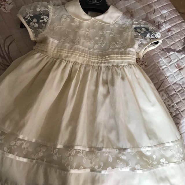 Vestito bimba 9-12 mesi panna