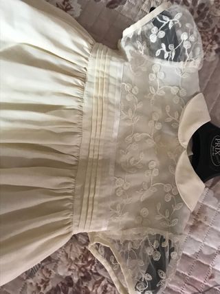 Vestito bimba 9-12 mesi panna