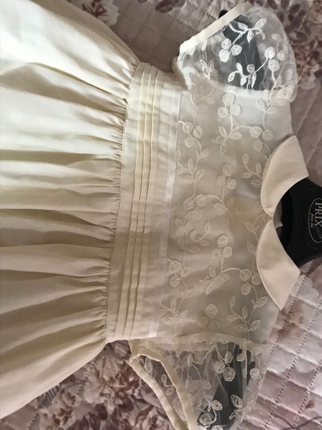 Vestito bimba 9-12 mesi panna