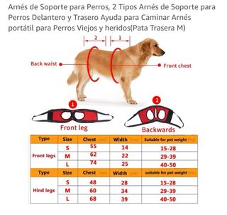 Arnés perro rojo-negro. Talla L