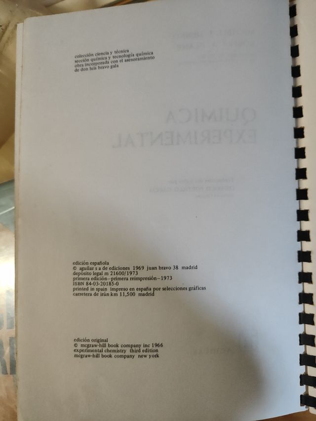 Química Experimental. Manual De Laboratorio
