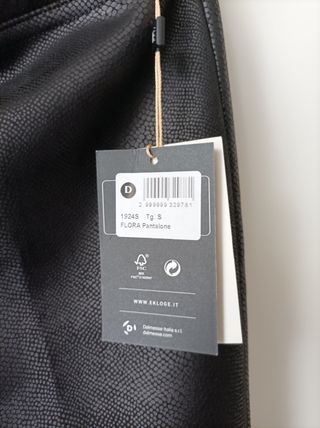 Pantaloni nero ecopelle donna