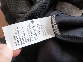 Pantaloni nero ecopelle donna