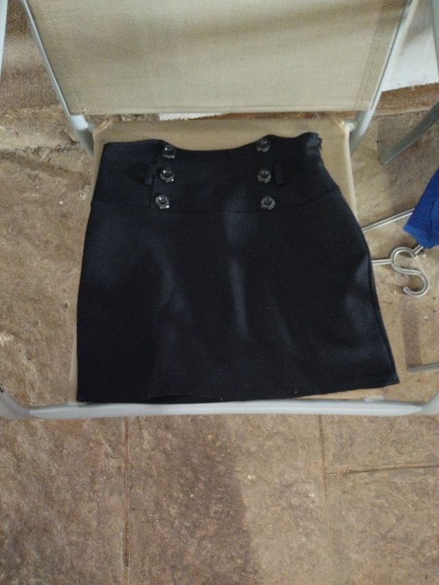 Falda negra - Mini falda