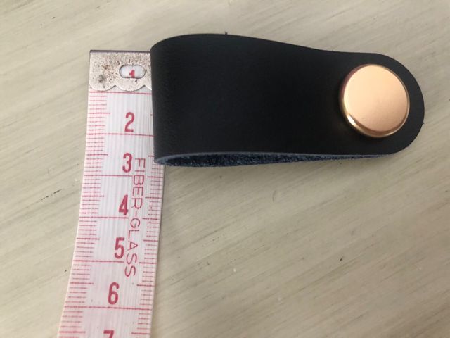 Tiradores polipiel negra | 4 uds