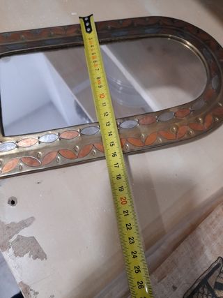 Espejo antiguo dorado y plateado