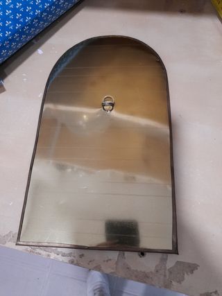 Espejo antiguo dorado y plateado