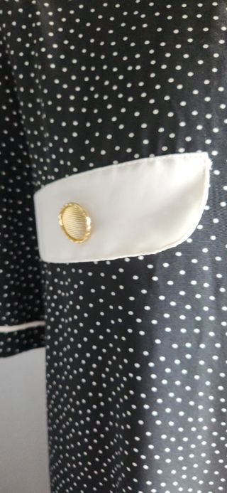 Vestido vintage lunares blanco y negro
