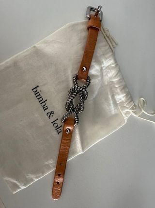 Pulsera bimba y lola marrón plata