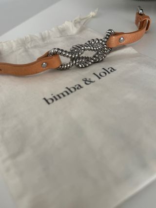 Pulsera bimba y lola marrón plata
