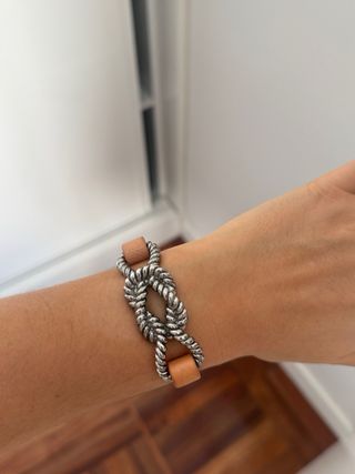 Pulsera bimba y lola marrón plata