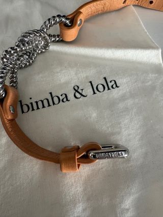 Pulsera bimba y lola marrón plata