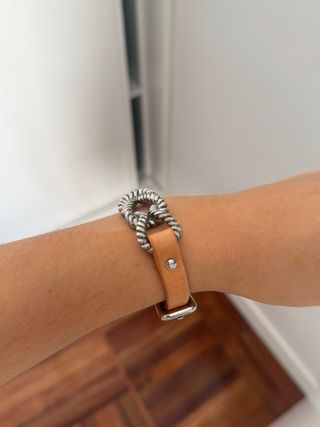 Pulsera bimba y lola marrón plata