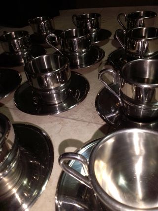 12 Tazzine caffè acciaio inox