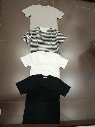 4 Camisetas Pull Bear - S