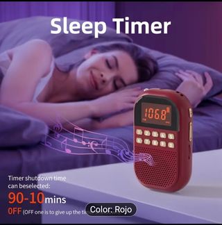 Radio portátil con batería tarjeta SD para MP3