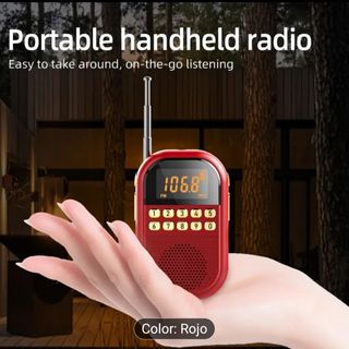 Radio portátil con batería tarjeta SD para MP3