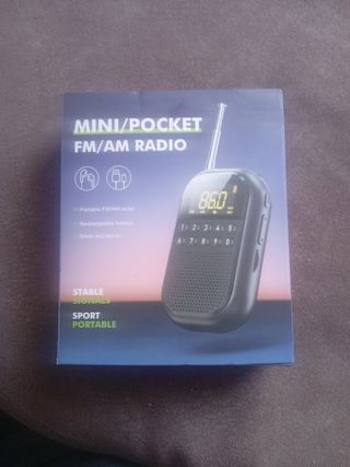 Radio portátil con batería tarjeta SD para MP3