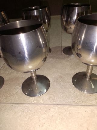 6 Calici Acciaio Inox