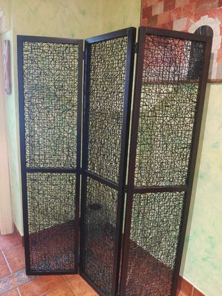Biombo 3 hojas madera