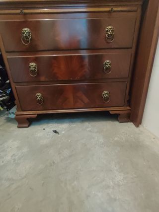 Mueble vitrina antiguo 3 cajones, 