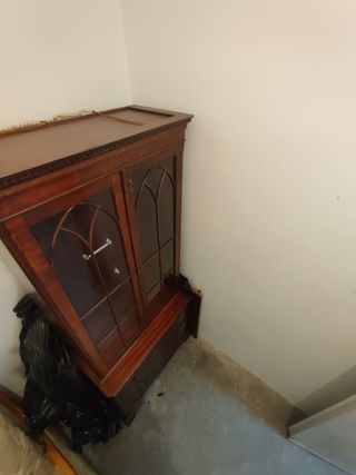 Mueble vitrina antiguo 3 cajones, 
