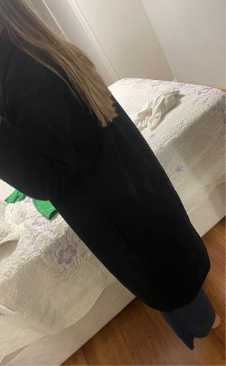 Abrigo negro largo Chiaretta – Talla M