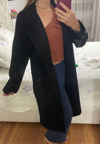 Abrigo negro largo Chiaretta – Talla M