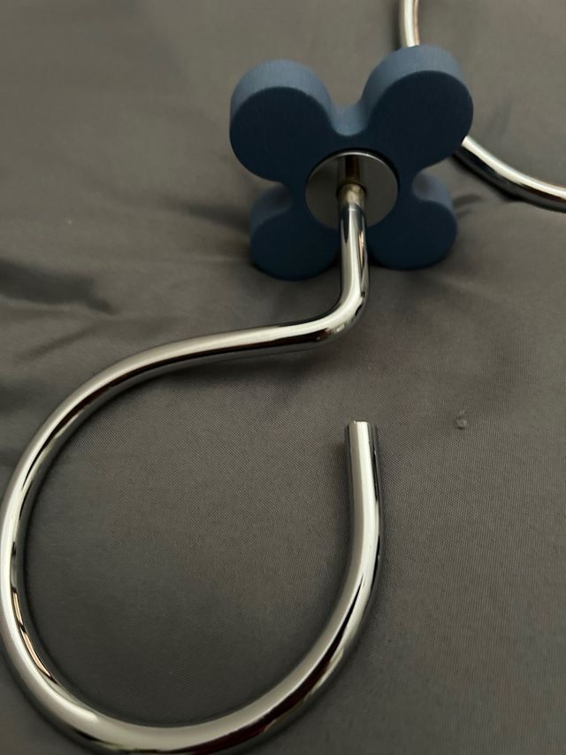 Perchas toallero baño - azul plata