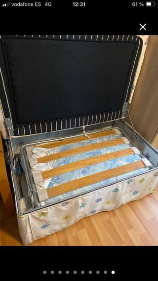 Puf cama plegable 80x190 cm