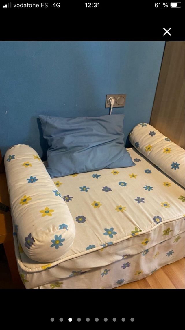 Puf cama plegable 80x190 cm