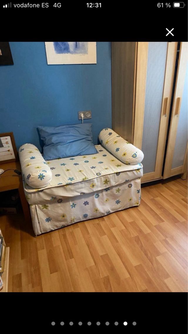 Puf cama plegable 80x190 cm