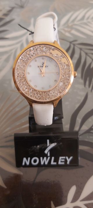 Reloj NOWLEY mujer, dorado y blanco