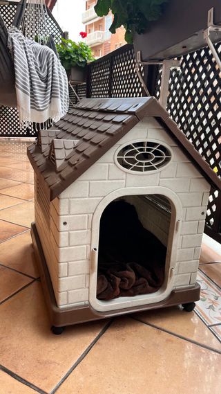 Caseta perro pequeña - marrón beige