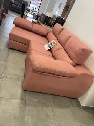 Sofá cama rosa 250cm
