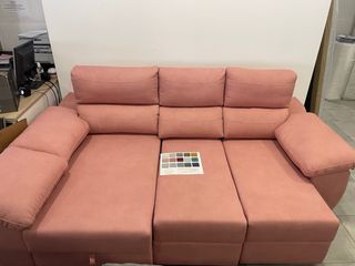 Sofá cama rosa 250cm