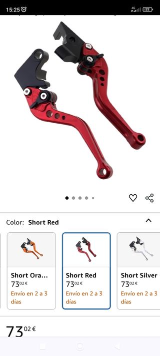 Manetas freno moto rojas