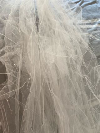Velo novia blanco