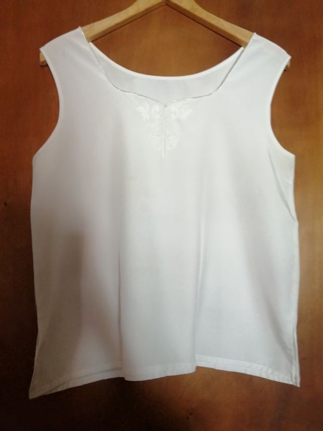 Top blanco lencero - Talla única