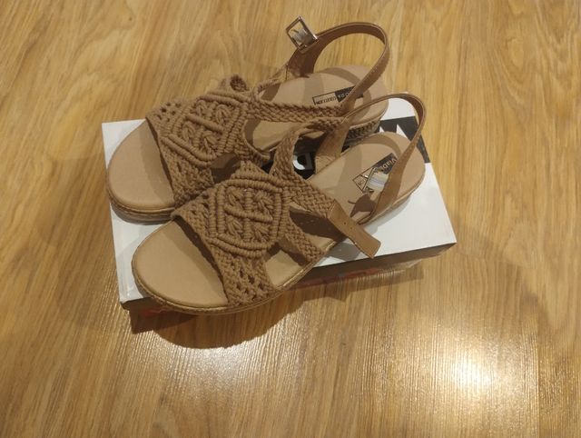 Sandalias mujer marrón - Nº 39 Dos puestas