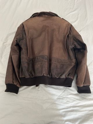 Giacca pelle vintage marrone