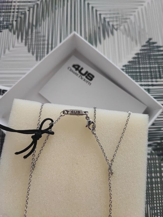 Collana Cesare Paciotti uomo - nera e argento